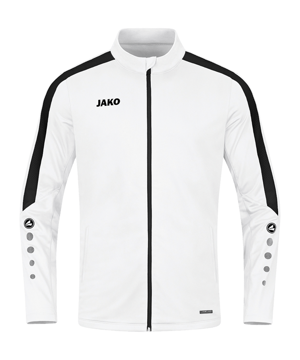 JAKO Power Polyesterjacke Weiss Schwarz F000 - weiss