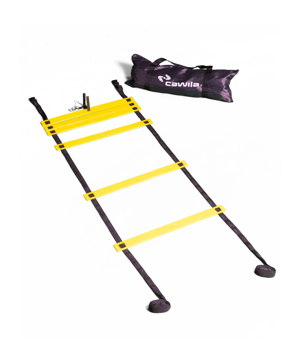 Cawila CORE Koordinationsleiter 4m inkl. Tasche | variable Sprossen - gelb