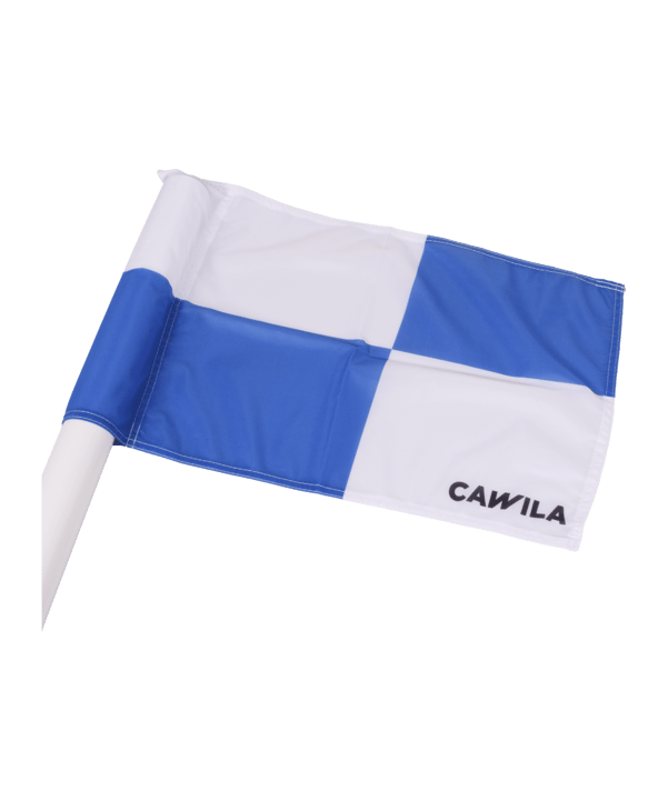 Cawila Eckfahne 45x45cm Weiss Hellblau - weiss