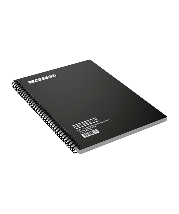 Cawila PRO NOTEBOOK | 100 Blatt DIN A5 |  | Fußball Taktik-Spiralblock - weiss