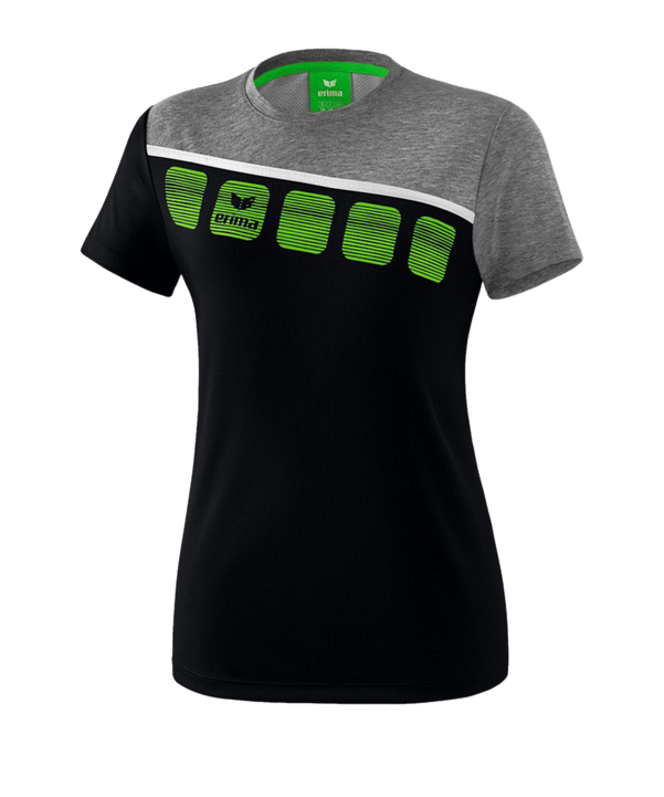 Erima 5-C T-Shirt Damen Schwarz Grau