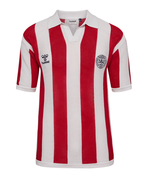 hummel DBU Dänemark Fan Knit Hemd 2026 Weiß F9160 - weiss