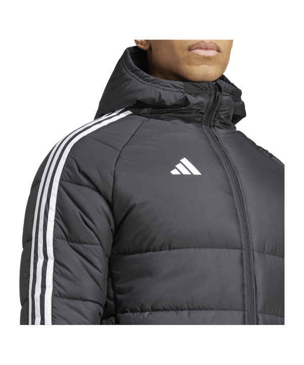 adidas Tiro 24 Long Coachjacke Schwarz Weiss - schwarz