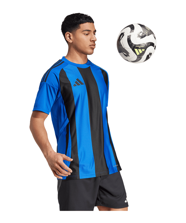 adidas Striped 24 Trikot Blau Schwarz - blau