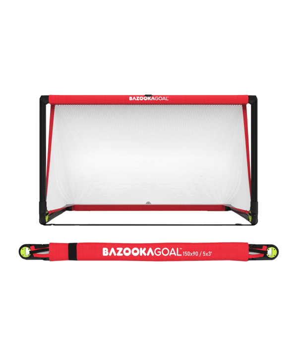 Bazookagoal Teleskoptor | 150x90 Rot Weiss - rot