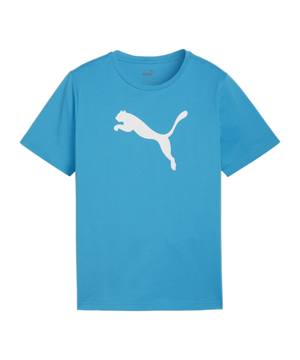PUMA teamRISE Logo Trainingshirt Kids Blau F02 - blau