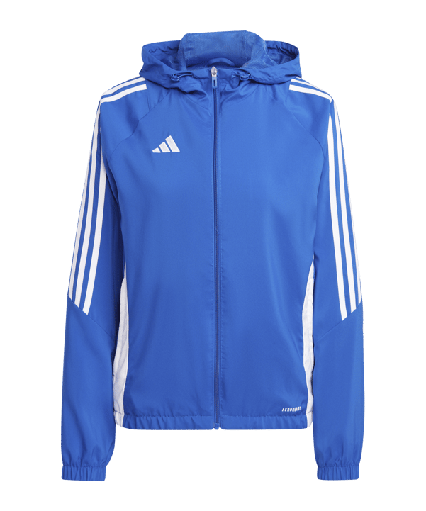 adidas Tiro 24 Windbreaker Damen Blau Weiss - blau