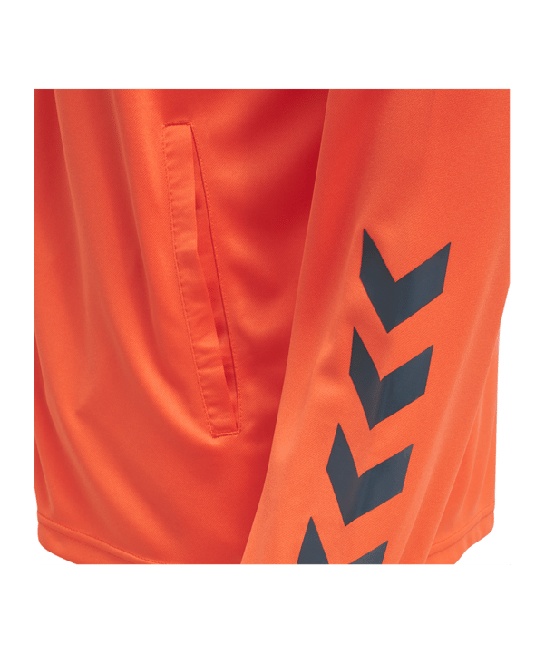 Hummel hmlPROMO Poly Trainingsanzug Grün F3408 - orange