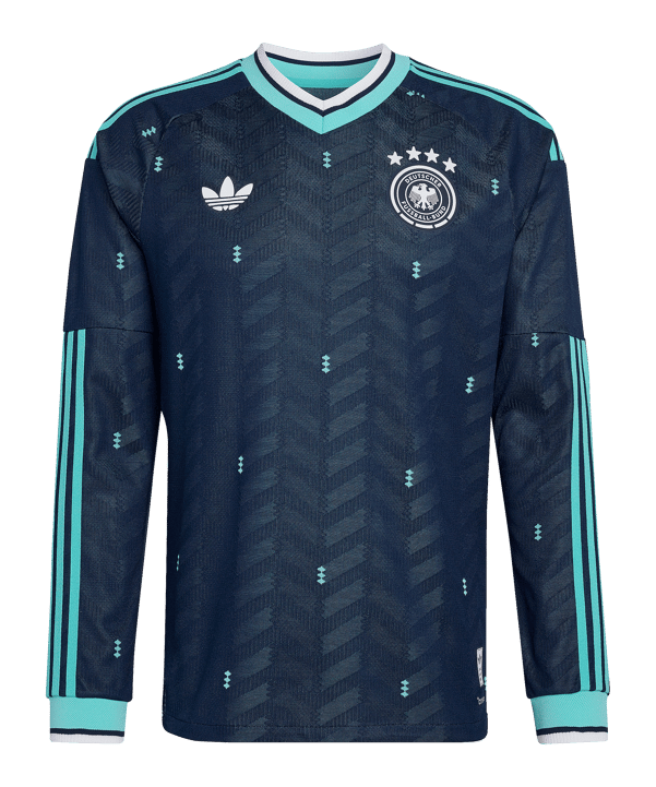 adidas DFB Deutschland Authentic Trikot Langarm |  Away WM 2026 Blau - blau