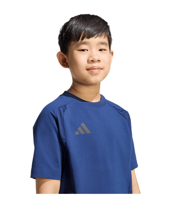adidas Originals Tiro Travel T-Shirt Kids Dunkelblau - schwarz