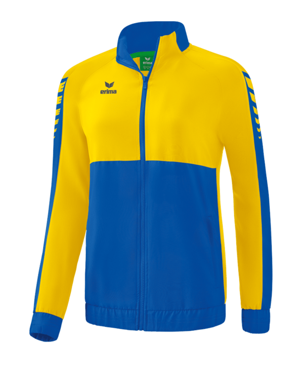 Erima Six Wings Präsentationsjacke Damen Blau Gelb
