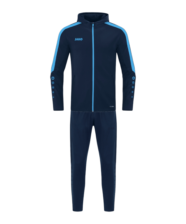 JAKO Power mit Kapuze Trainingsanzug Kids Blau F910