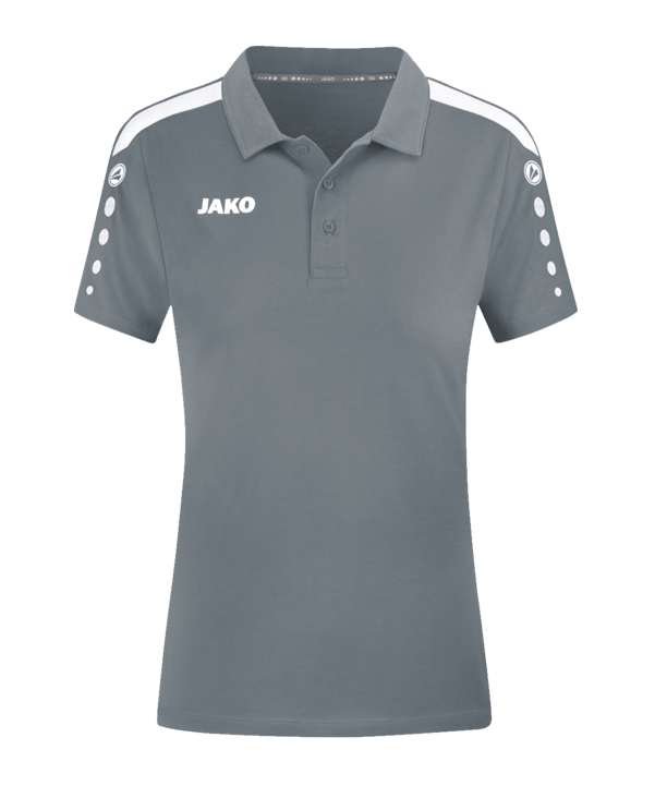 JAKO Power Poloshirt Damen Grau Weiss F840