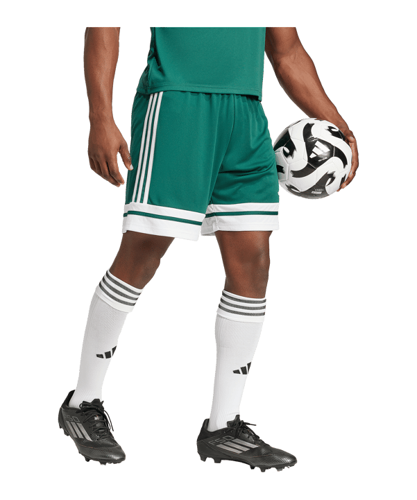 adidas Squadra 25 Short Dunkelgrün/Weiß - gruen