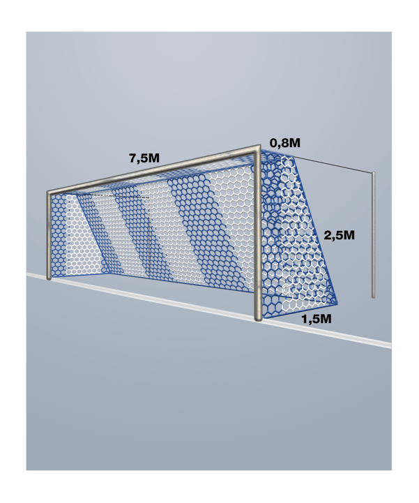 Cawila Tornetz 4MM HEX120 7,5x2,5m 0,8x1,5m BlauW | - blau