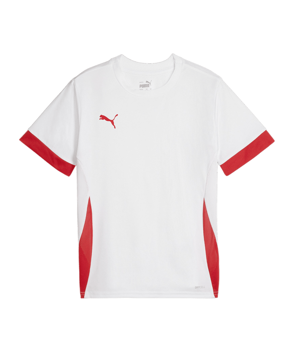 PUMA teamGOAL Matchday Trikot Kids Weiss Rot F11