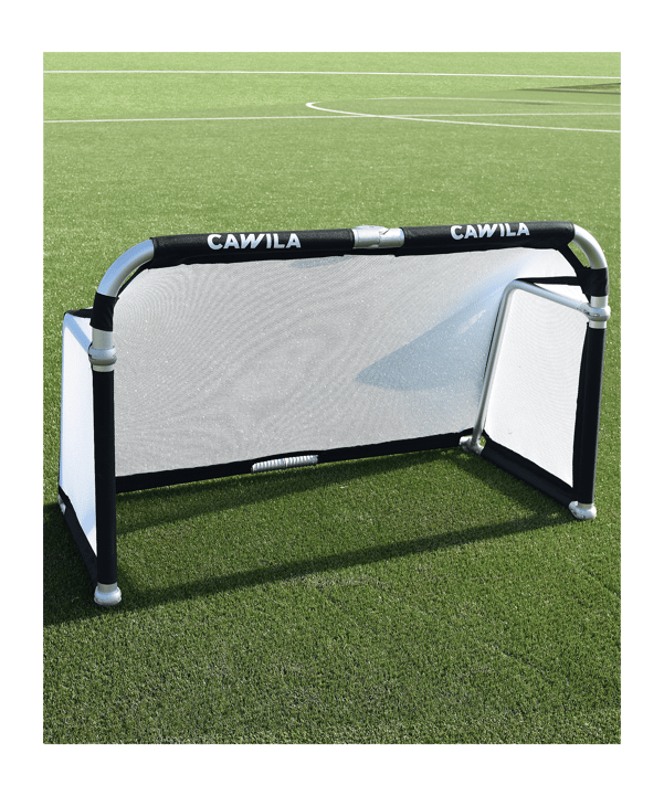 Cawila LIGA Fußball Minitor | Alu Klapptor | 145 x 95cm - silber