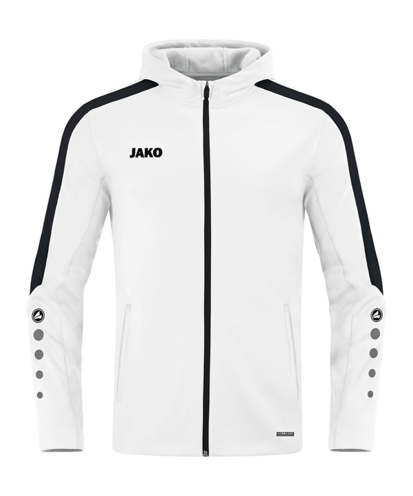 JAKO Power Kapuzenjacke Weiss Schwarz F000