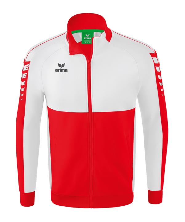 Erima Six Wings Trainingsjacke Kids Rot Weiss