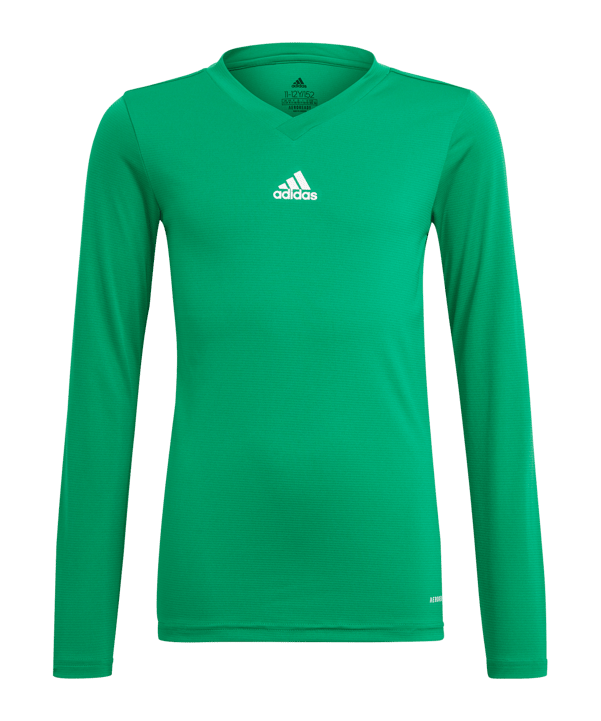 adidas Team Base Top langarm Kids Dunkelgrün