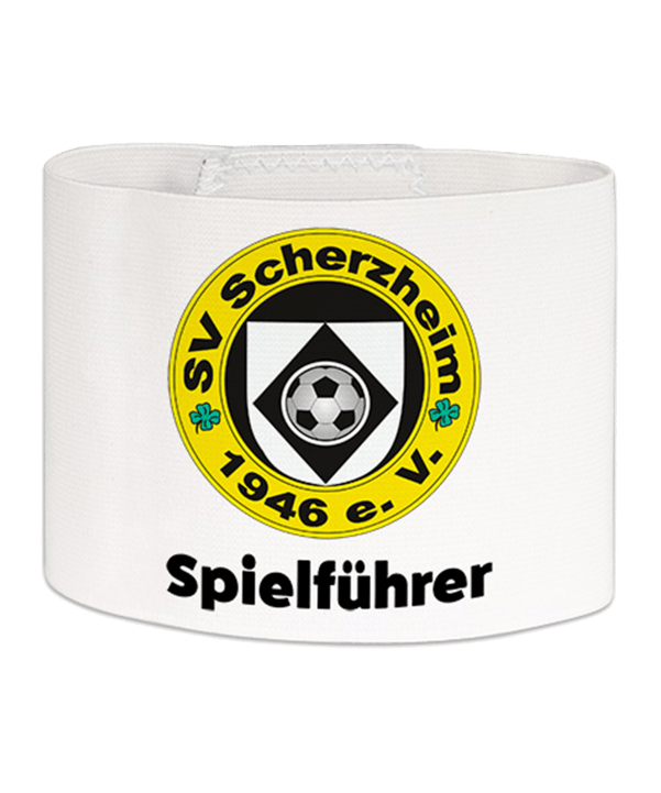 Spielführerbinde mit Vereinslogo | - weiss