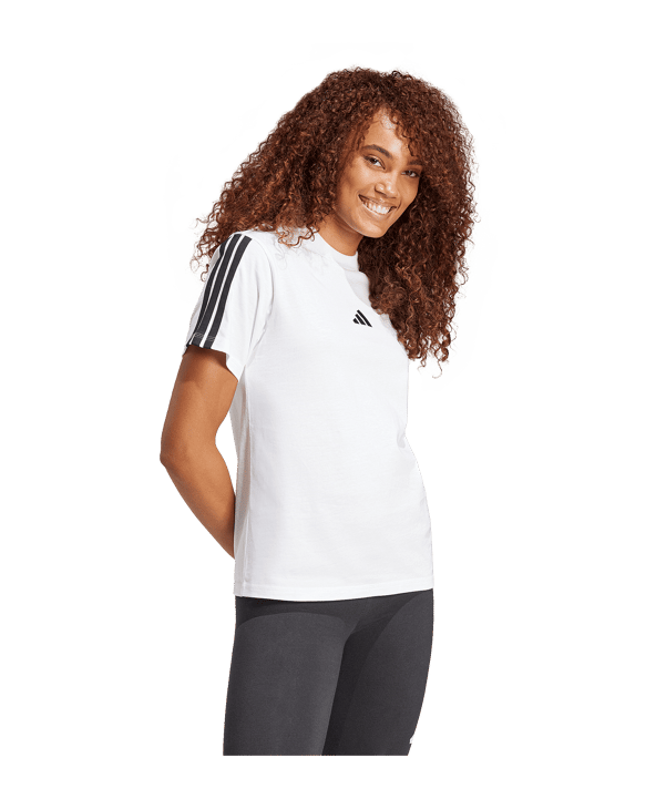 adidas Essentials 3 Stripes T-Shirt Damen Weiß - weiss