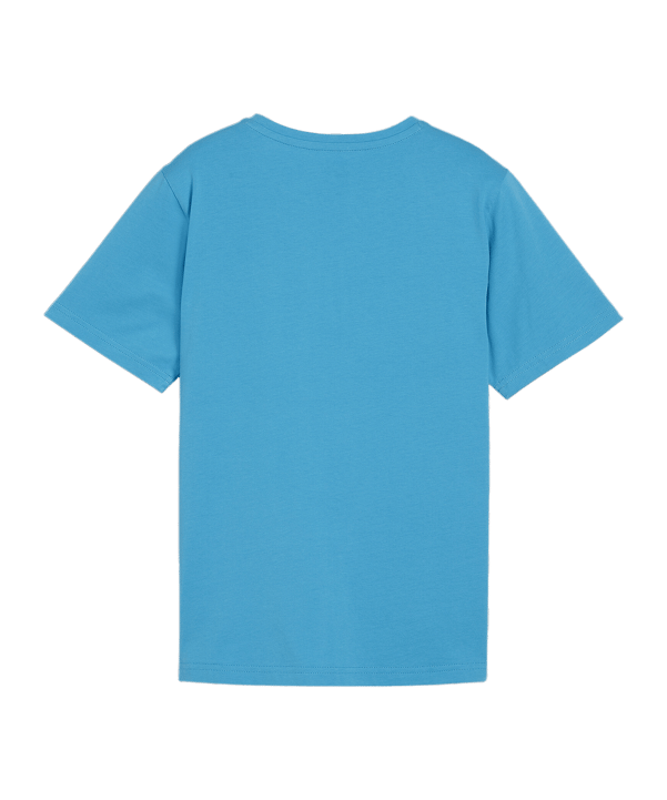 PUMA teamRISE Logo Trainingshirt Kids Blau F02 - blau