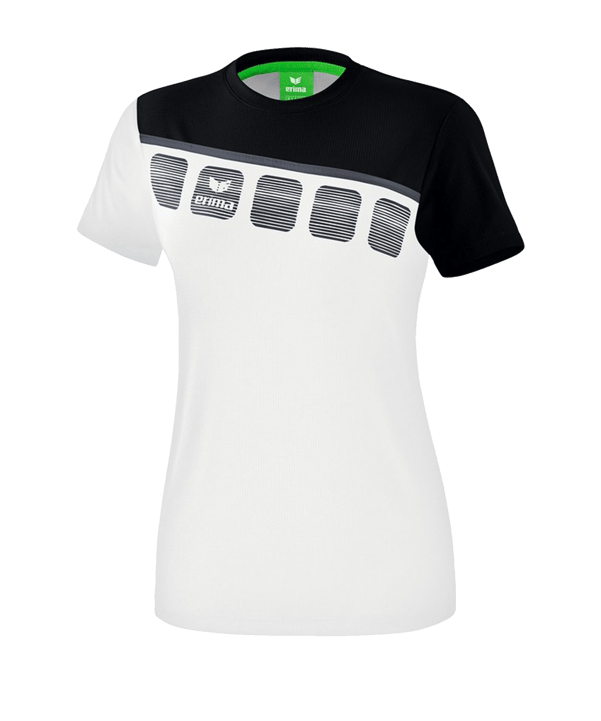 Erima 5-C T-Shirt Damen Weiss Schwarz
