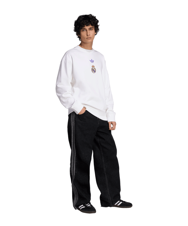 adidas Real Madrid Lfstlr Sweatshirt Weiß - weiss