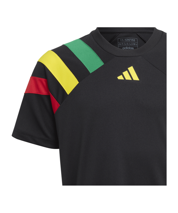 adidas Fortore 23 Trikot Kids Schwarz Grün Gelb - schwarz