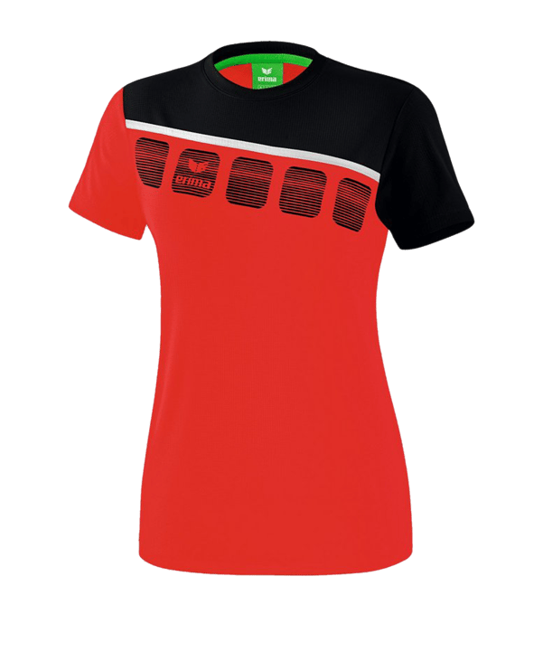 Erima 5-C T-Shirt Damen Rot Schwarz