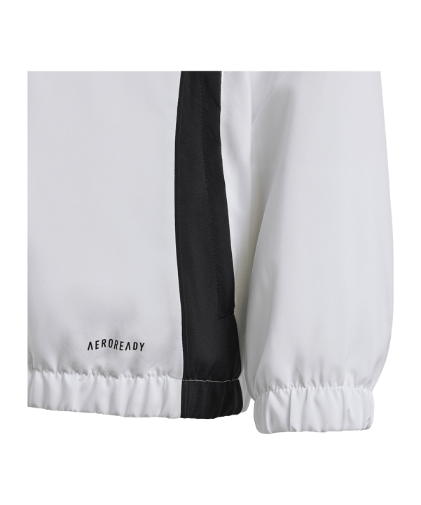 adidas Tiro 24 Windbreaker Kids Weiss Schwarz | - weiss