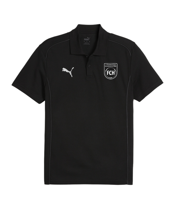 PUMA 1. FC Heidenheim Polo Shirt Schwarz F03 - schwarz