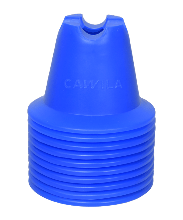 Cawila Mini-Pylone | Trainingskegel | Minihürden |  | 10er Set | Blau - blau