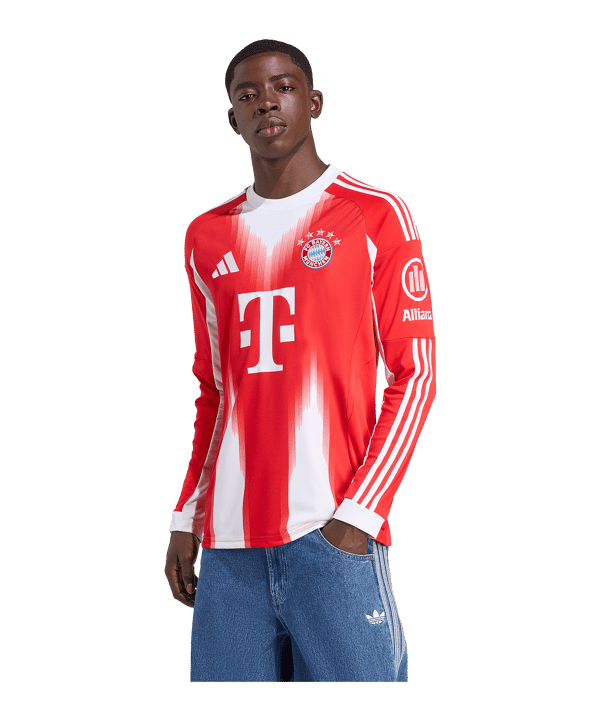 adidas FC Bayern München Longsleeve Trikot Home 2025/2026 Rot - rot