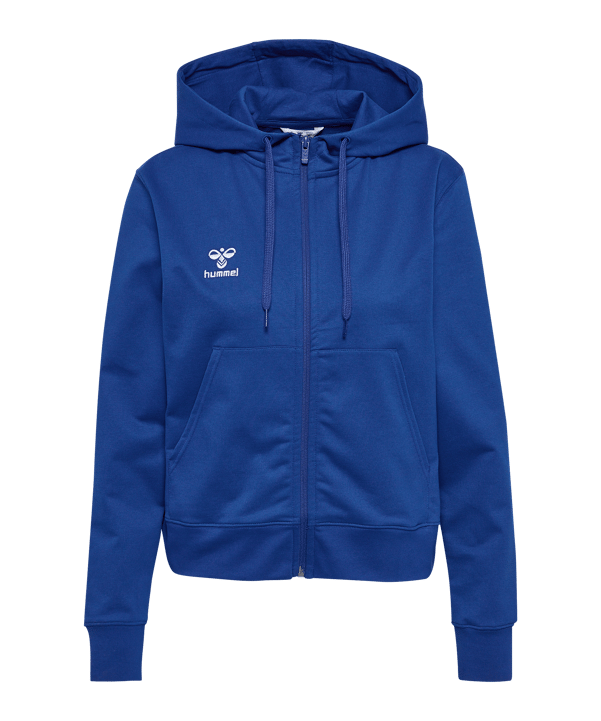 Hummel GO 2.0 Kapuzenjacke Damen Blau F7045 