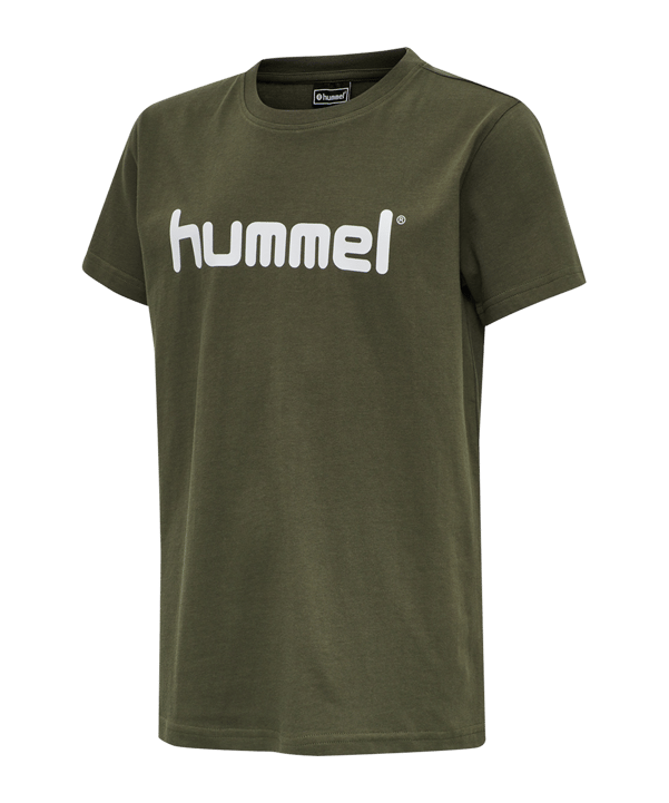 Hummel Cotton T-Shirt Logo Kids Grün F6084 - gruen