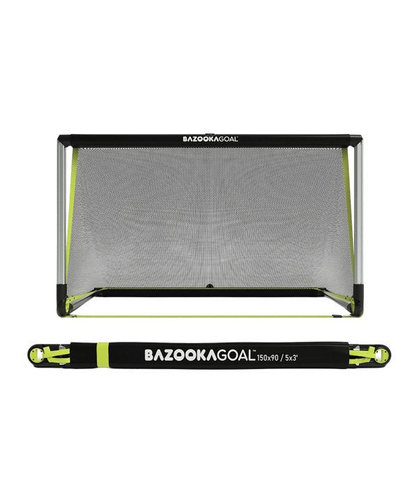 BAZOOKAGOAL ALUMINIUM Teleskoptor | 150x90cm Tor |  Schwarz - schwarz