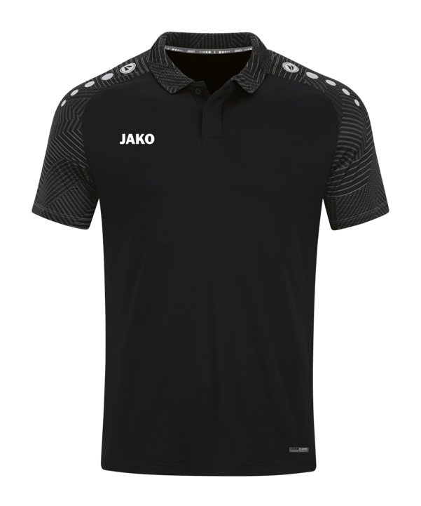 JAKO Performance Polo Schwarz Grau F804