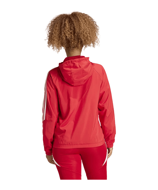 adidas Tiro 24 Windbreaker Damen Rot Weiss - rot