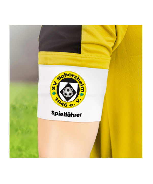 Spielführerbinde mit Vereinslogo | - weiss