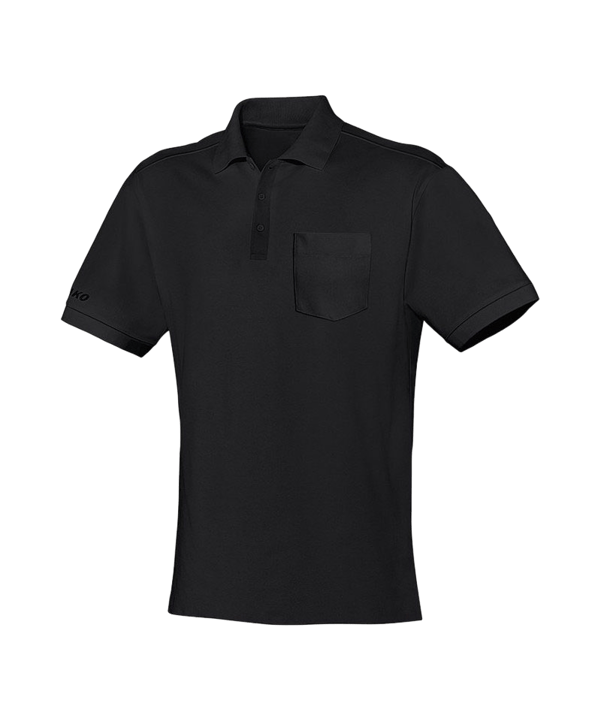 Jako Team Polo mit Brusttasche Schwarz F08