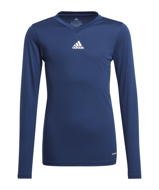 adidas Team Base Top langarm Kids Blau