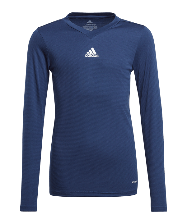 adidas Team Base Top langarm Kids Blau