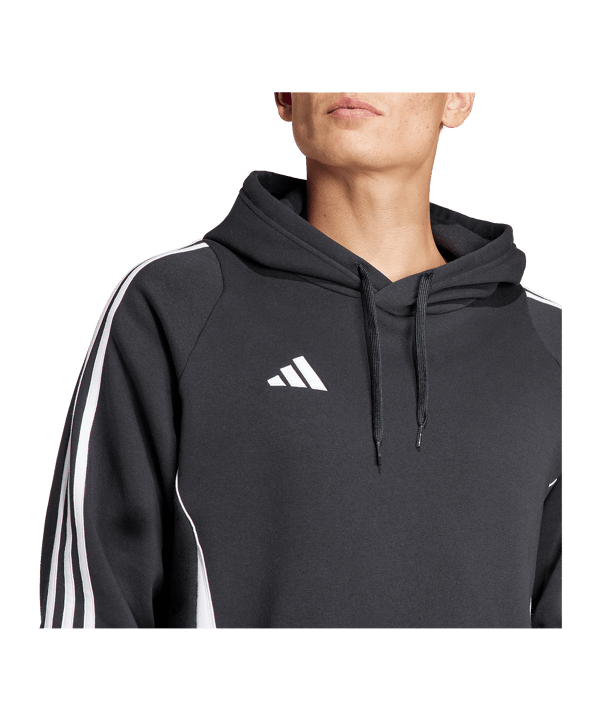 adidas Tiro 24 Hoody Schwarz Weiss - schwarz