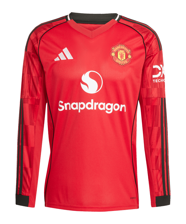 adidas Manchester United Longsleeve Trikot Home 2025/2026 Rot - rot