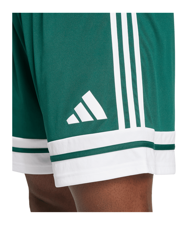 adidas Squadra 25 Short Dunkelgrün/Weiß - gruen