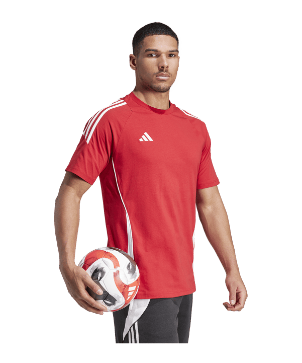 adidas Tiro 24 T-Shirt Rot Weiss - rot