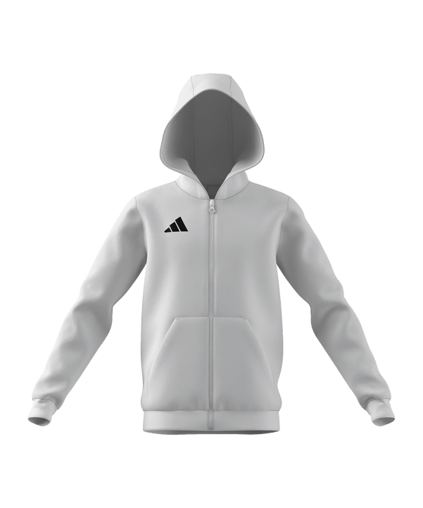 adidas Entrada 26 Kapuzenjacke Kids Weiß 