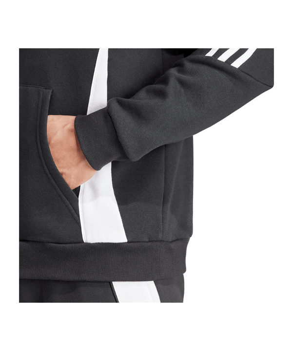 adidas Tiro 24 Hoody Schwarz Weiss - schwarz